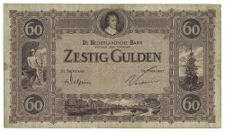 Nederland. 60 Gulden. Bankbiljet. Type 1921. Type Frederik hendrik. - Fraai.