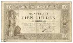 Nederland. 10 Gulden. Bankbiljet. Type 1884. - Fraai.