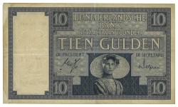 Nederland. 10 Gulden. Bankbiljet. Type 1932. Type Zeeuws Meisje. - Zeer Fraai.