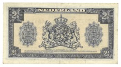 Nederland. 2 1/2 Gulden. Bankbiljet. Type 1945. Type Uniek Serienummer. - Zeer Fraai.