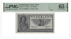 Nederland. 2 1/2 Gulden. Bankbiljet. Type 1949. Type Juliana. - PMG 65EPQ