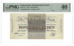 Nederland. 100 Gulden. Bankblijet. Type 1945. - PMG 40