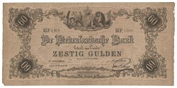 Nederland. 60 Gulden. Bankbiljet. Type 1860. - Zeer Fraai +.