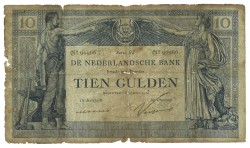 Nederland. 10 Gulden. Bankbiljet. Type 1904. Type Arbeid en Welvaart. - Fraai.