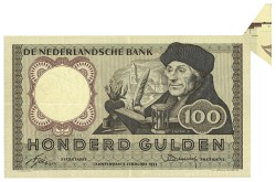 Nederland. 100 Gulden. Misdruk. Type 1953. Type Erasmus. - Zeer Fraai.