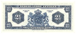 Nederlands Antillen. 2 1/2 Gulden. Bankblijet. Type 1955. - About UNC.