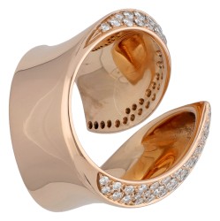 18K roségouden slag ring bezet met ca. 1.90 ct. diamanten