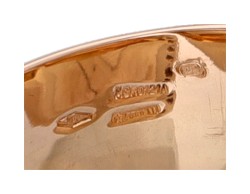18K roségouden slag ring bezet met ca. 1.90 ct. diamanten