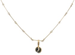 Lapponia 14K geelgouden collier met hanger 'moss gold' 