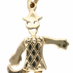 Geelgouden hanger in de vorm van een marionet - 14 kt.