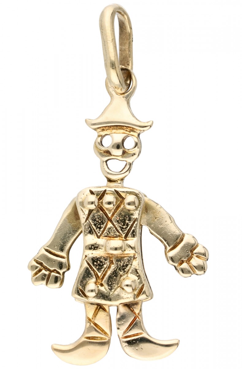 Geelgouden hanger in de vorm van een marionet - 14 kt.