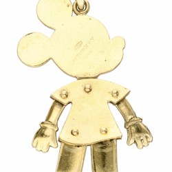 14 kt. Geelgouden hanger in de vorm van Disney's Mickey Mouse.