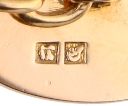 18K geelgouden manchetknopen bezet met onyx
