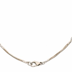 Zilveren gematteerd design collier bezet met ca. 0.05 ct. diamant - 925/1000.