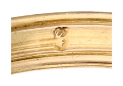 18K geelgouden antieke ring met emaille