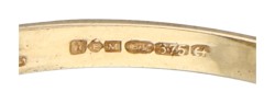 BWG geelgouden entourage ring bezet met opaal