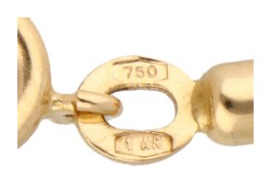 18K geelgouden collier met kwastjes