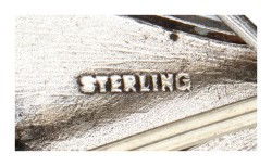 Sterling zilveren vlinder broche met emaille