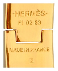 Hermès 'Clic H' vergulde bangle met licht blauw emaille