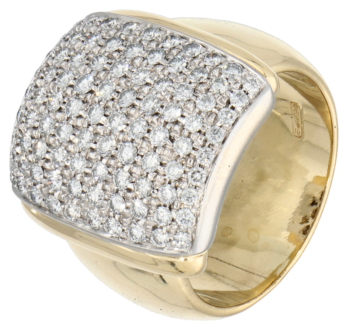 Wempe 18K geelgouden ring bezet met ca. 1.50 ct. diamant