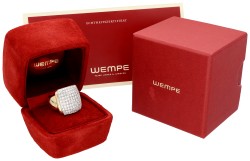 Wempe 18K geelgouden ring bezet met ca. 1.50 ct. diamant