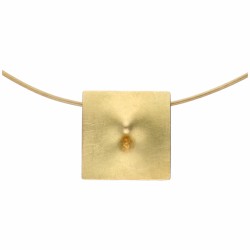 Geelgouden Niessing collier met Pythagoras hanger - 18 kt.