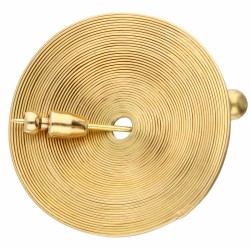 Geelgouden Niessing FormEs vervormbare schijf op een reversspeld - 18 kt.