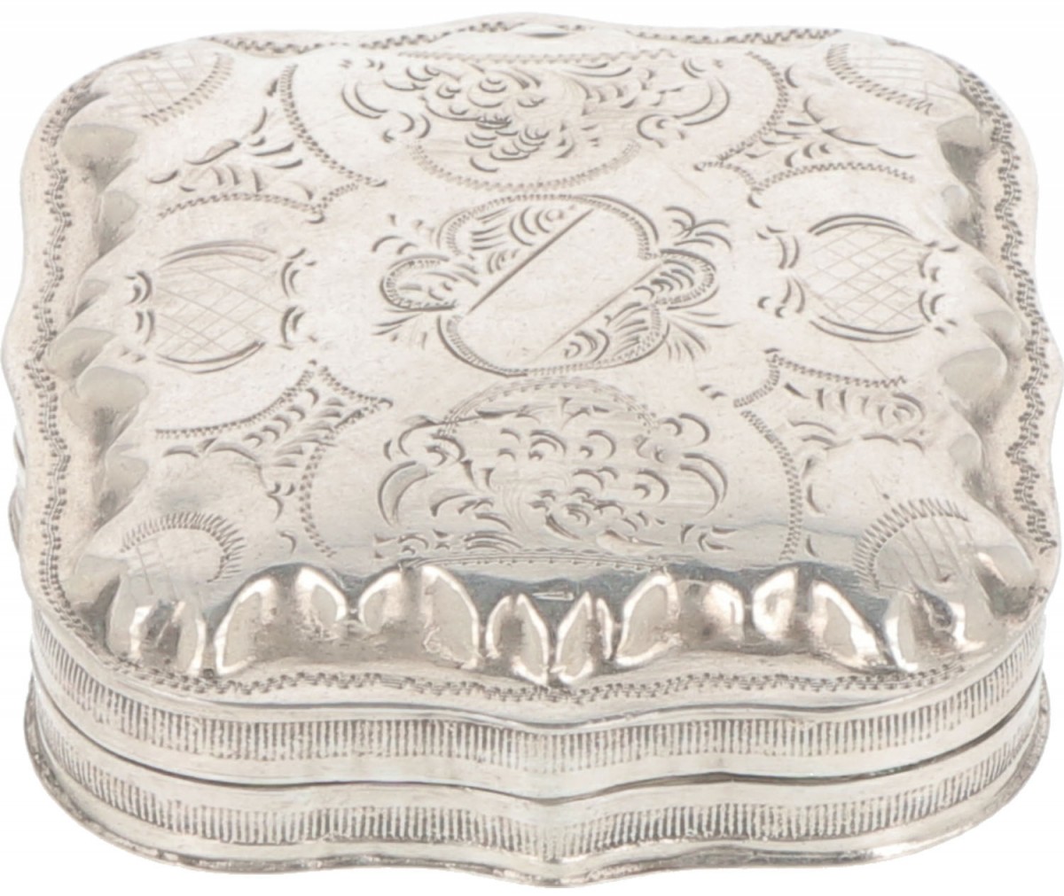 Pepermuntdoosje zilver.