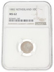 10 Cent. Willem III. 1882. MS 62