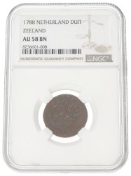 Duit. Zeeland. 1788. AU 58 BN