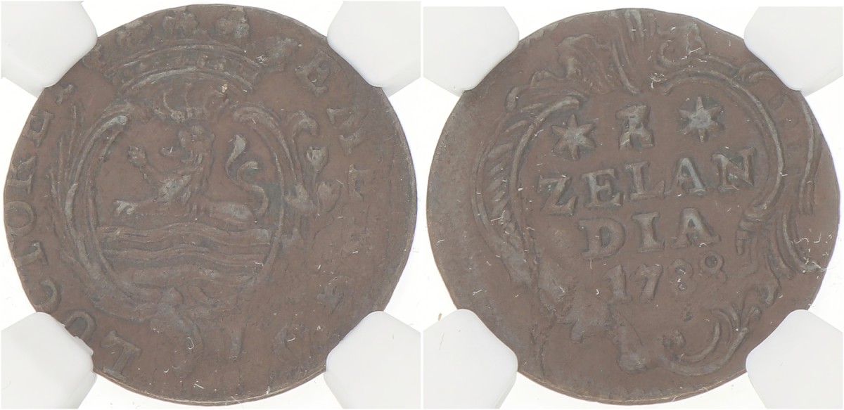 Duit. Zeeland. 1788. AU 58 BN