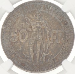 Belgium. 50 Francs. 1935 FR. Position B. MS 64