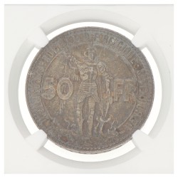 Belgium. 50 Francs. 1935 FR. Position B. MS 64