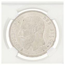 Belgium. Leopold II. 5 Francs. 1874. MS 62
