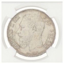 Belgium. Leopold II. 5 Francs. 1870. AU 55