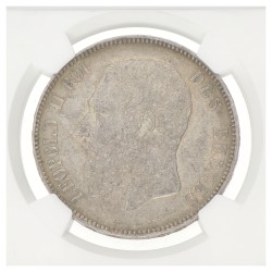 Belgium. Leopold II. 5 Francs. 1869. AU 58