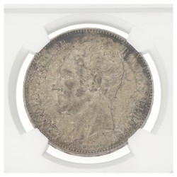 Belgium. Leopold I. 5 Francs. 1851 - Dot above date. AU 53
