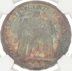 France. Third Republic. 5 Francs. 1873 A. MS 65