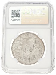 France. Second kingdom. Charles X. 5 Francs. 1827 W. MS 63