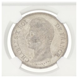 France. Second kingdom. Charles X. 5 Francs. 1827 W. MS 60