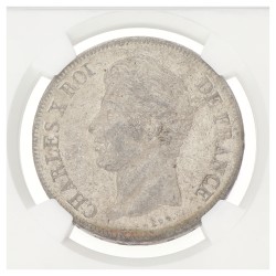 France. Second kingdom. Charles X. 5 Francs. 1827 W. AU 55