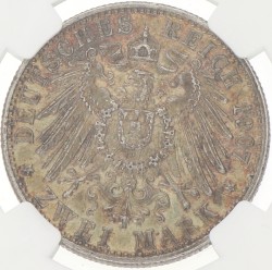 German states. Baden. Friedrich. 2 Mark. 1907 G. AU 58