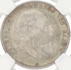 German states. Baden. Friedrich. 2 Mark. 1907 G. AU 58