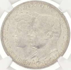 German states. Saxe-Weimar-Eisenach. Wilhelm Ernst. 3 Mark - Duke's marriage. 1910 A. MS 62