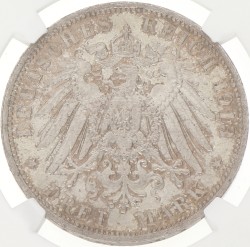 German states. Saxony. 3 Mark - Leipzig battle. 1913 E. MS 64