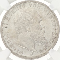 German states. Württemberg. Wilhelm I. 3 Mark. 1914 F. MS 62