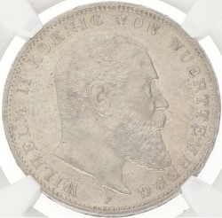 German states. Württemberg. Wilhelm II. 3 Mark. 1910 F. MS 62