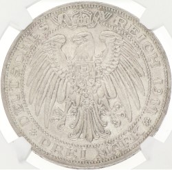 German states. Prussia. Wilhelm II. 3 Mark - Breslau university. 1911 A. MS 62