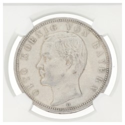 German states. Bavaria. Otto. 5 Mark. 1913 D. AU details.