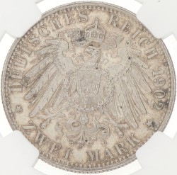German states. Baden. Friedrich. 2 Mark - Golden jubilee. 1902. MS 61